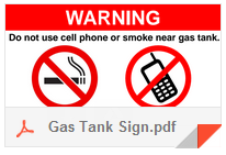 Gas tank sign