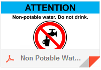 Non-potable water sign