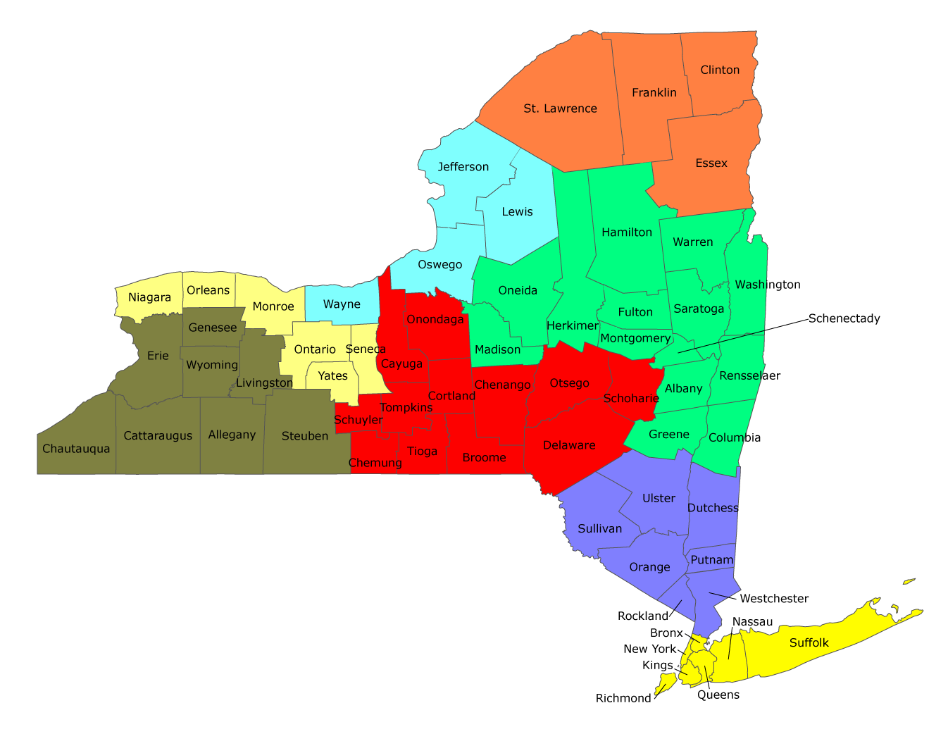 NYS-MEP County Map