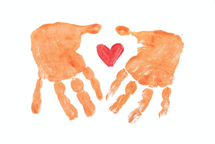 hands with heart indicating support