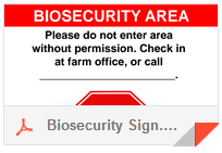 Biosecurity sign