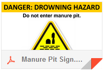 Manure pit sign