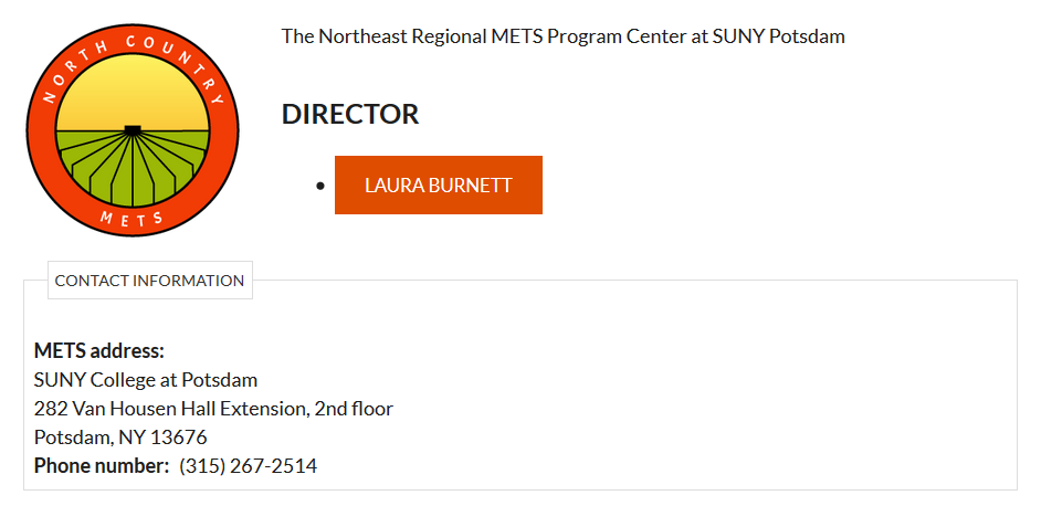 Northeast METS program info