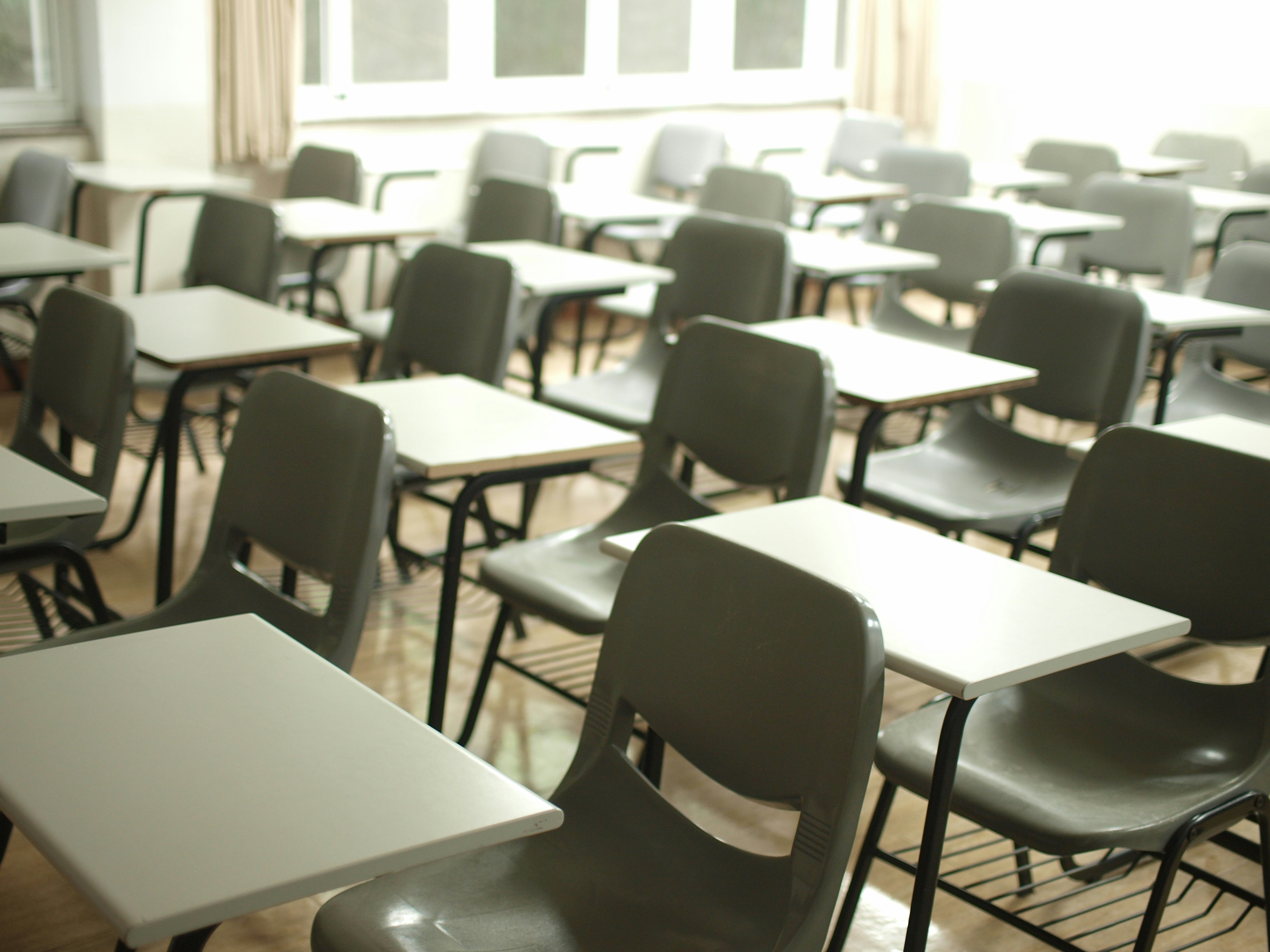 Classroom with desks